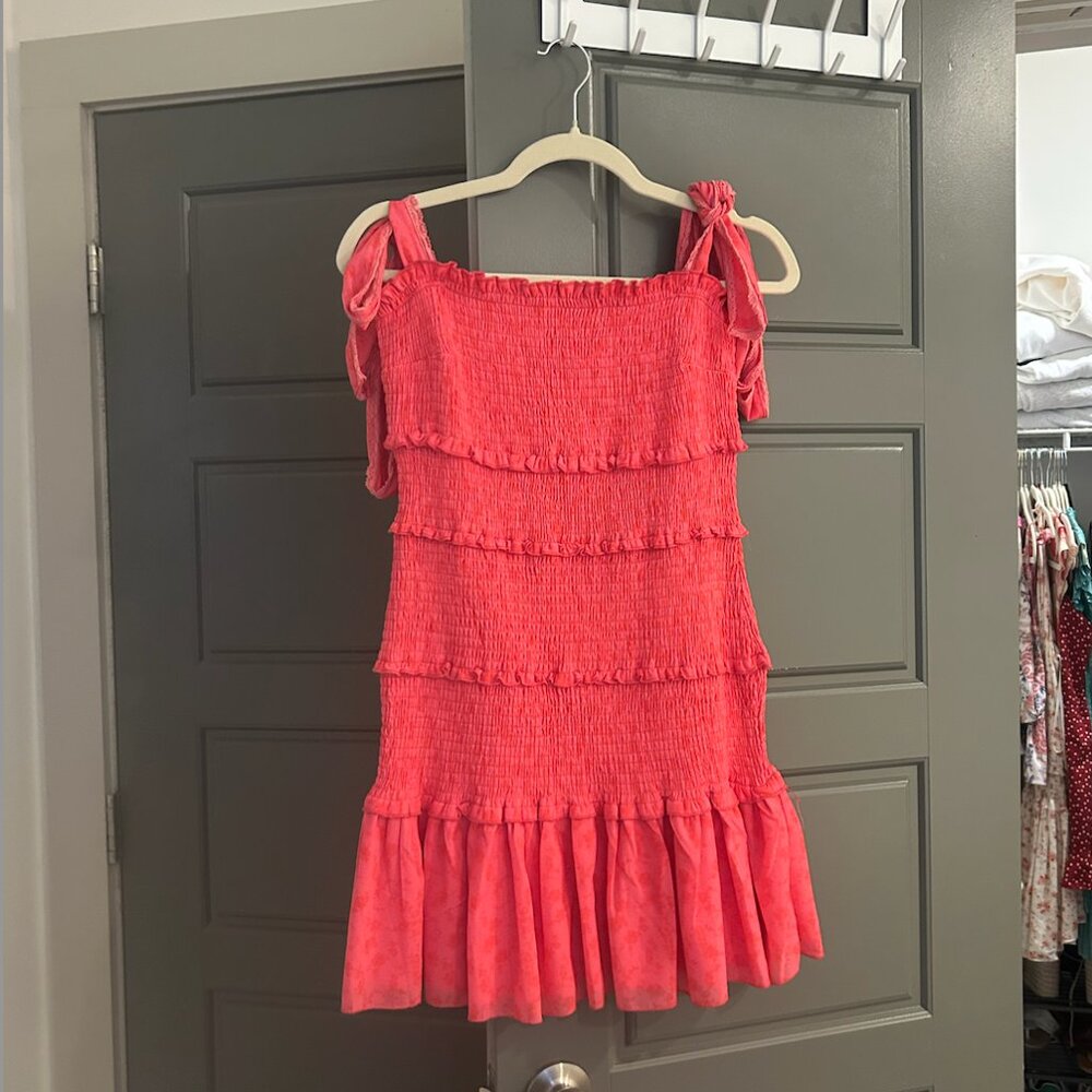 L.I.A (Love Is All) Smocked Tiered Mini Dress – Size Small